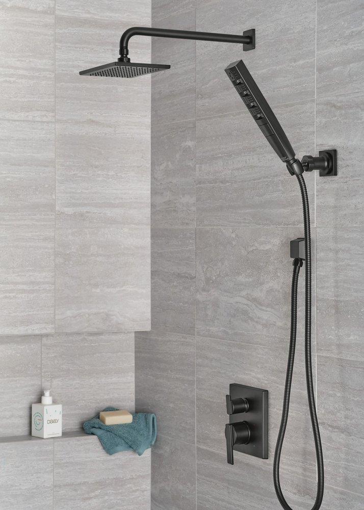 Delta Faucet Matte Black Single Function Full Body Showerhead 