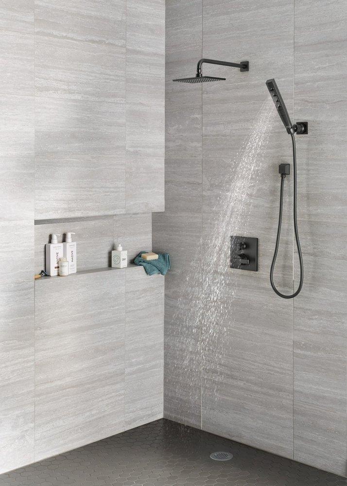 Delta Faucet Matte Black Single Function Full Body Showerhead 