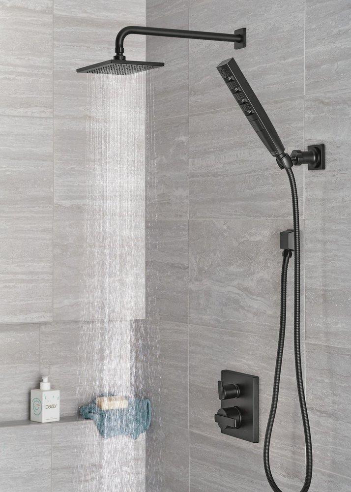 Delta Faucet Matte Black Single Function Full Body Showerhead 