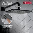 Delta Faucet Matte Black Single Function Full Body Showerhead 