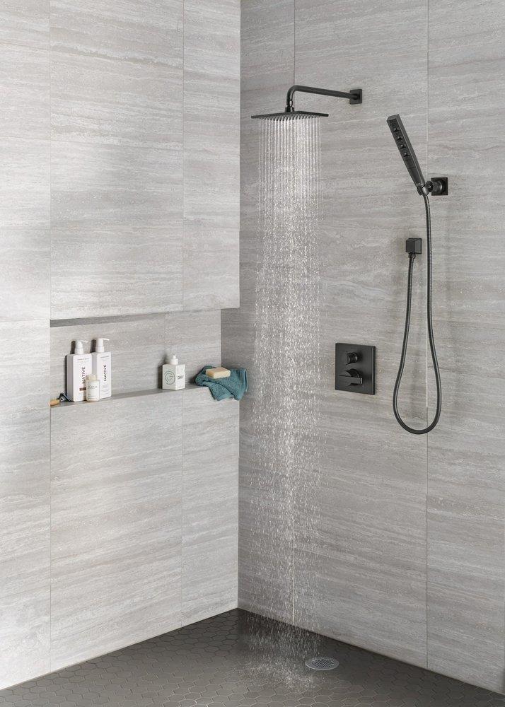 Delta Faucet Matte Black Single Function Full Body Showerhead 