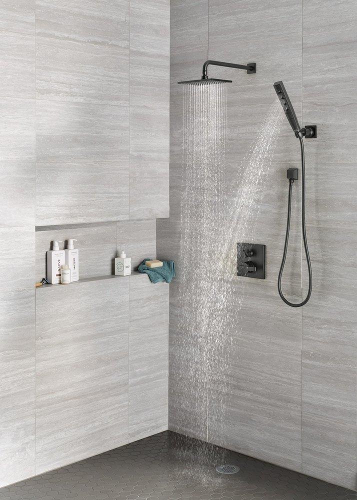Delta Faucet Matte Black Single Function Full Body Showerhead 
