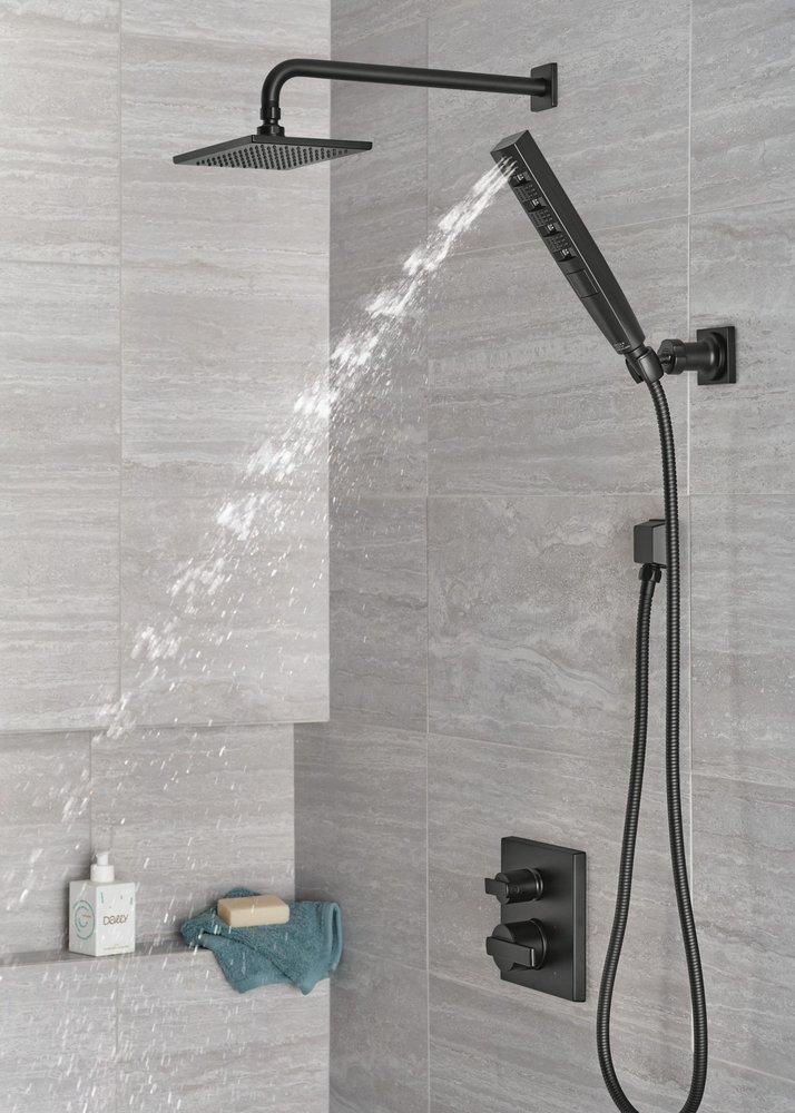 Delta Faucet Matte Black Single Function Full Body Showerhead 