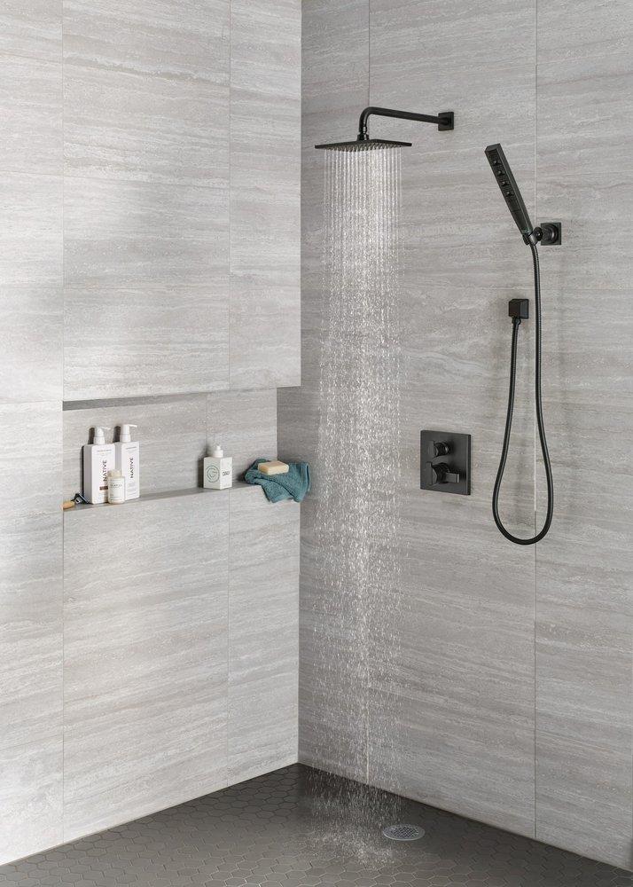Delta Faucet Matte Black Single Function Full Body Showerhead 