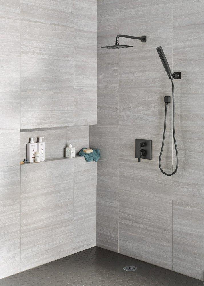 Delta Faucet Matte Black Single Function Full Body Showerhead 