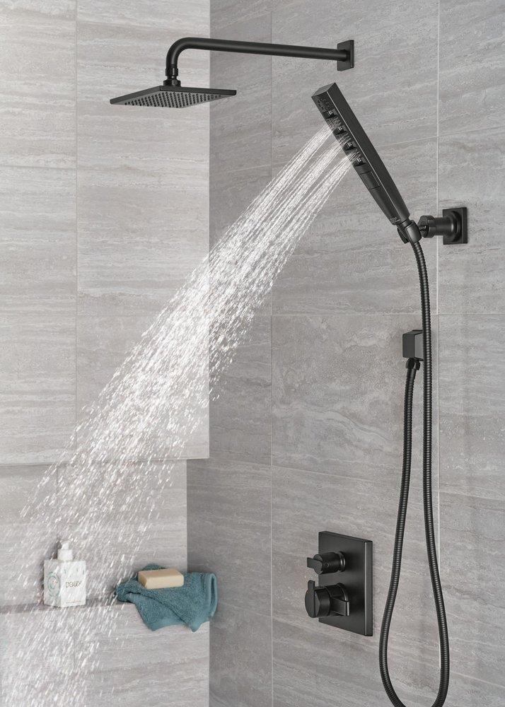 Delta Faucet Matte Black Single Function Full Body Showerhead 