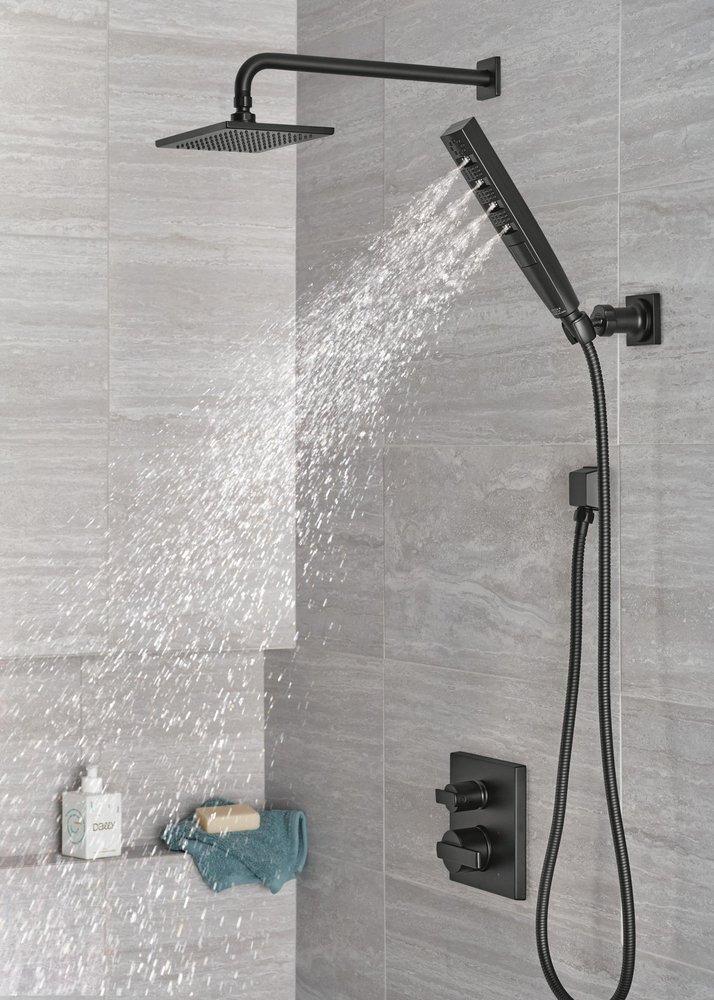 Delta Faucet Matte Black Single Function Full Body Showerhead 