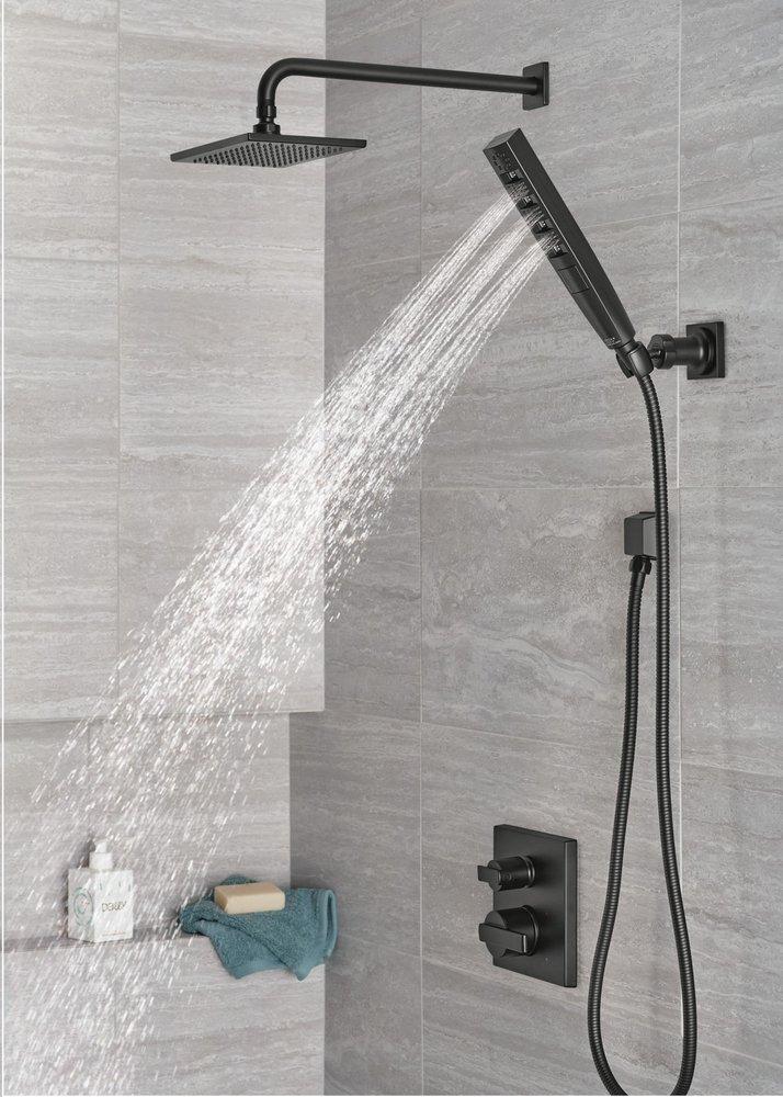 Delta Faucet Matte Black Single Function Full Body Showerhead 