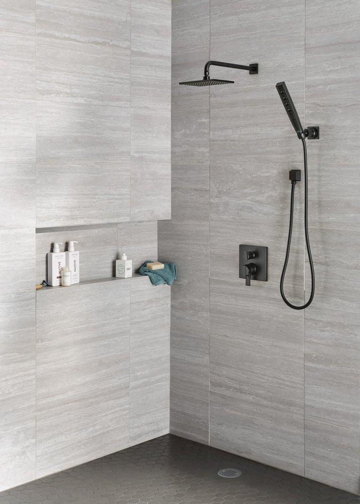 Delta Faucet Matte Black Single Function Full Body Showerhead 