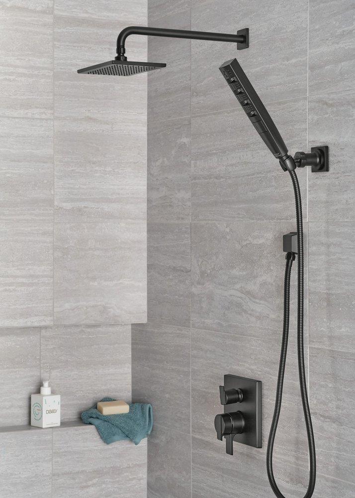 Delta Faucet Matte Black Single Function Full Body Showerhead 