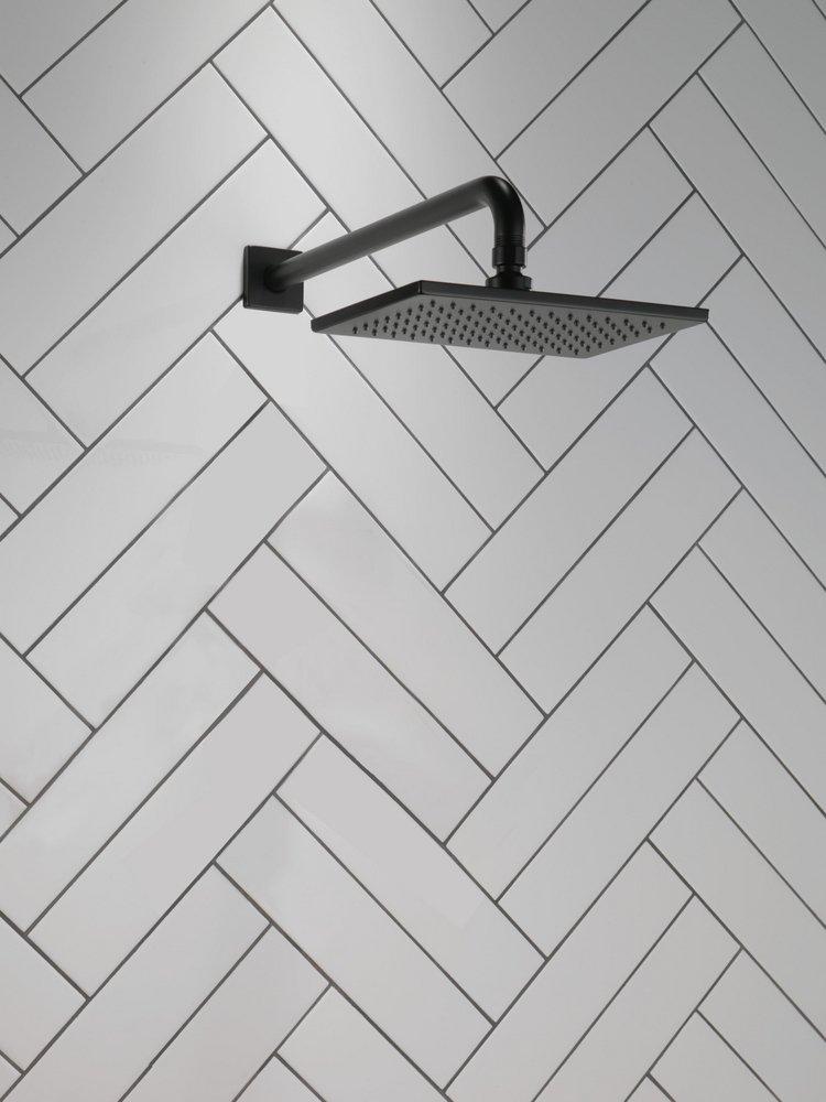 Delta Faucet Matte Black Single Function Full Body Showerhead 