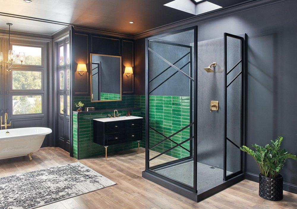 Brizo Luxe Gold Single Lever Handle Floor Mount Filler Trim Only 