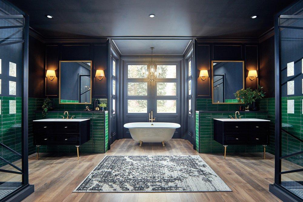 Brizo Luxe Gold Single Lever Handle Floor Mount Filler Trim Only 