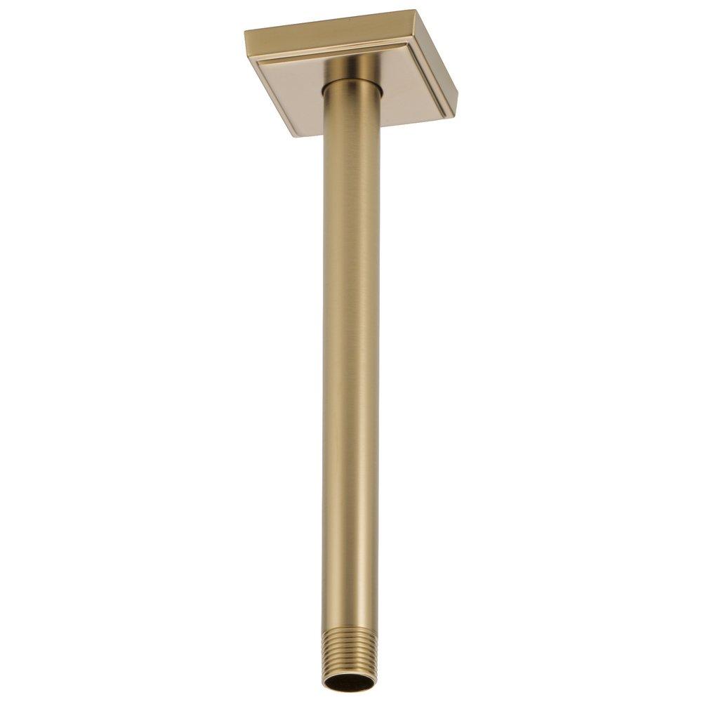 Brizo Luxe Gold 1/2 x 10 in. NPT Solid Brass Shower Arm and Flange 