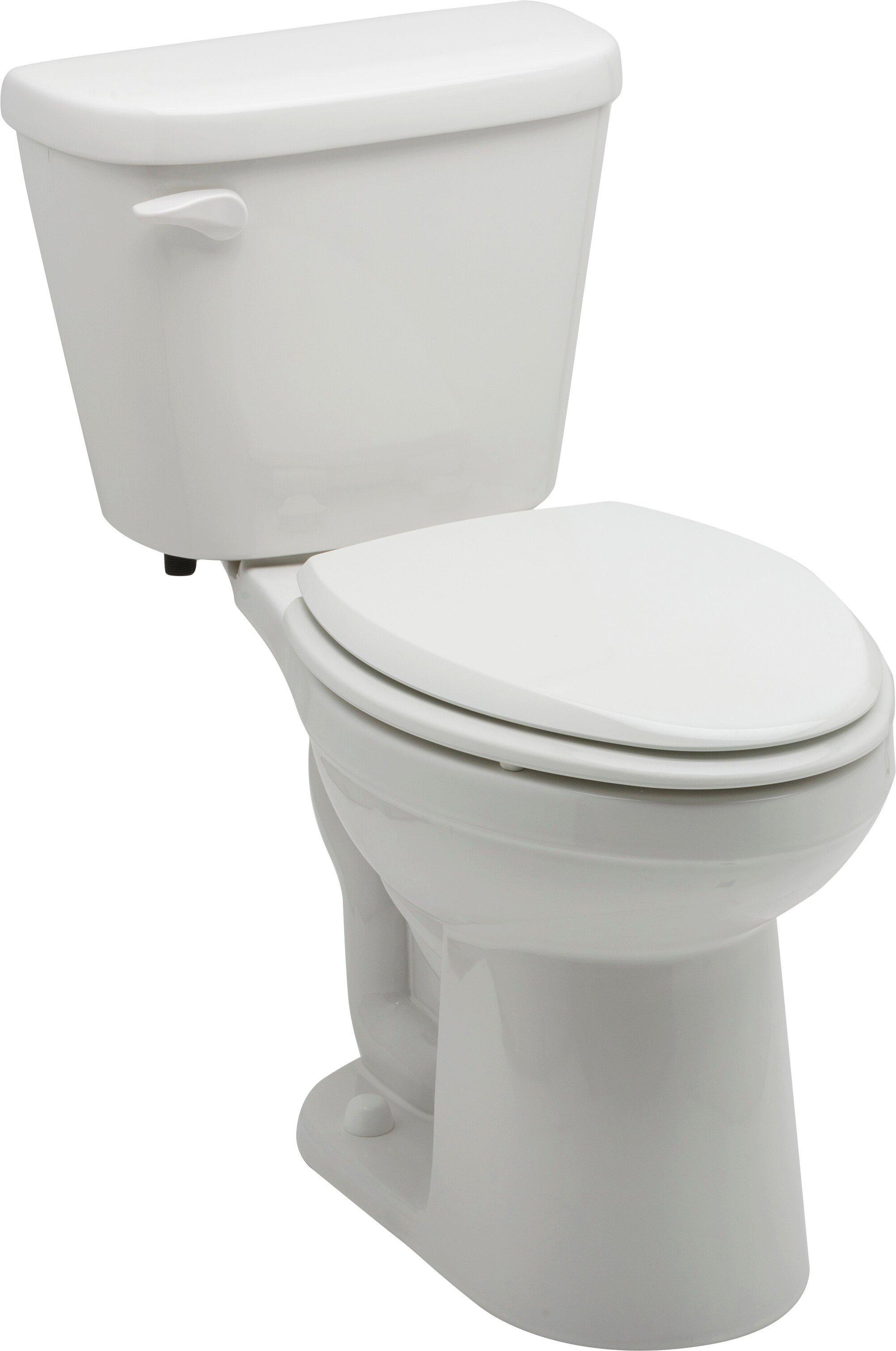 Gerber Plumbing White Elongated Floor Mount Bowl Toilet 