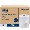 Hardwound Paper Roll Towel, 1-Ply 800 ft, White (Case of 6)