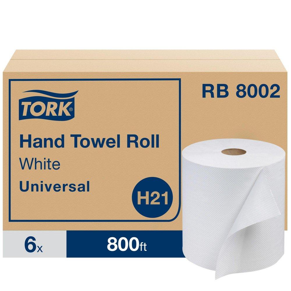 Tork White Hardwound Paper Roll Towel, 1-Ply, White 