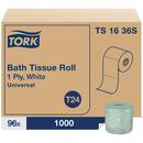 Bath Tissue Roll, 1-Ply 1000-Sheets, White (Case of 96)