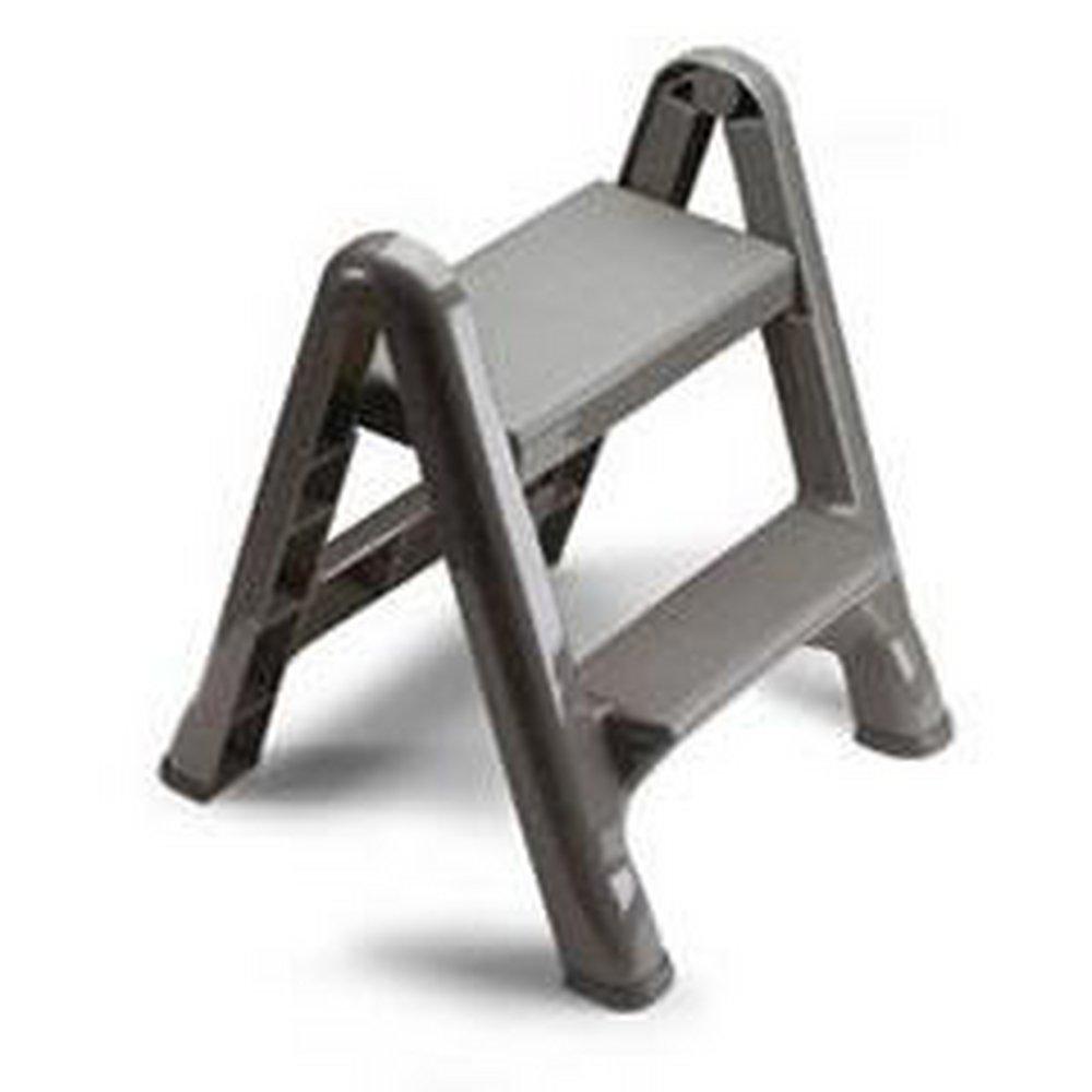 The Webstaurant Store Dark Grey Two-Step Folding Stepstool 