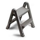 The Webstaurant Store Dark Grey Two-Step Folding Stepstool 