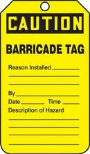 STOPOUT&reg; Yellow Caution Barricade Tag in Yellow (Pack of 25) 