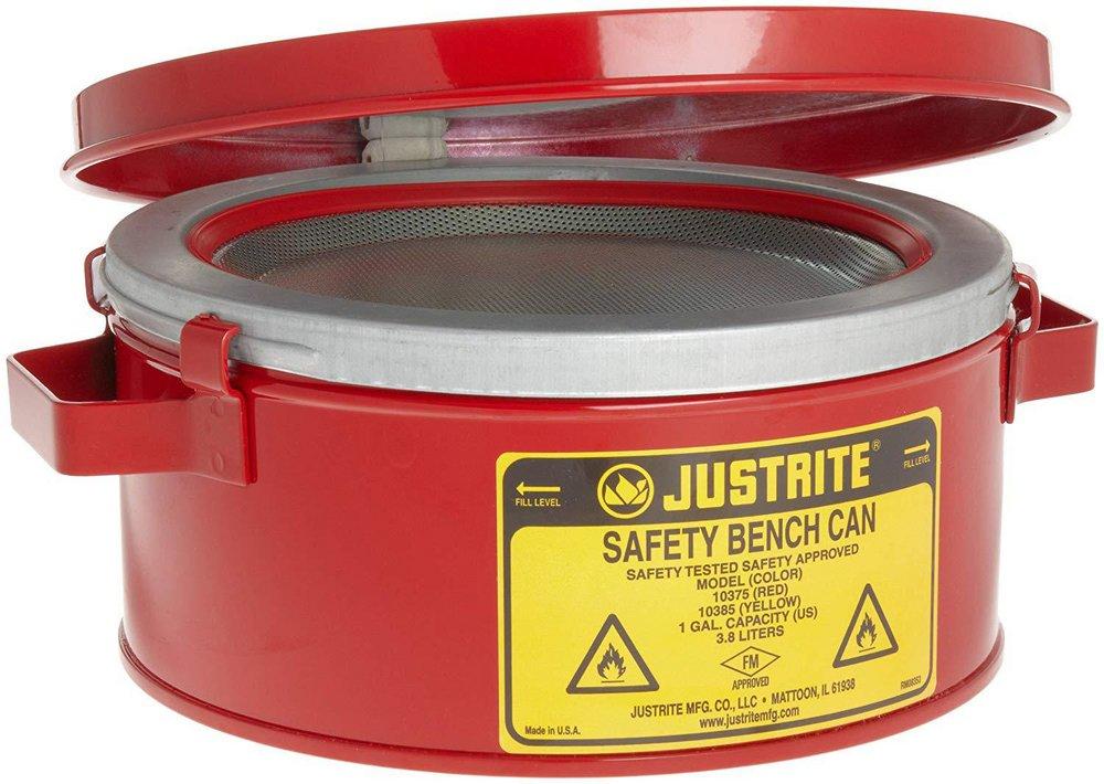 Justrite Red Bench Can 