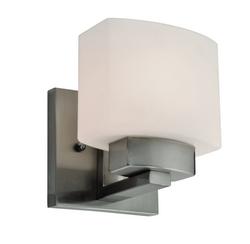 60W 1-Light Medium E-26 Incandescent Wall Sconce in Satin Nickel