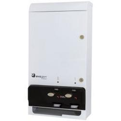 26 in. Stainless Steel Dual Feminine Hygiene Dispenser in White (EV1)