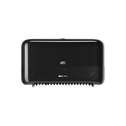 T7 Coreless 2-Roll Horizontal Toilet Paper Dispenser in Black