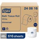 Tork White Bath Tissue Roll, 2-Ply 616-Sheets, White 