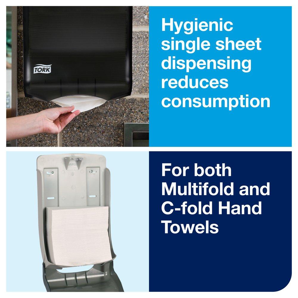 Tork Smoke Multifold and C-Fold Paper Hand Towel Dispenser 