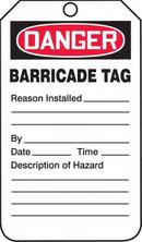 STOPOUT&reg; White Danger Barricade Tag in White (Pack of 25) 