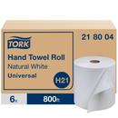Hardwound Paper Roll Towel, 1-Ply 800 ft, Natural White (Case of 6)