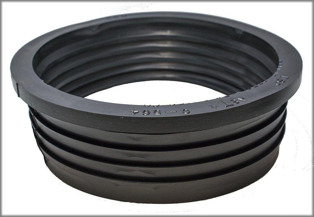Dallas Specialty & Manufacturing Compression Flexible PVC Donut for Cast Iron SV Hub x Schedule 40 PVC/Extra Heavy Cast Iron Connections 