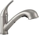 Single Handle Pull Out Kitchen Faucet with Two-Function Spray in Brushed Nickel