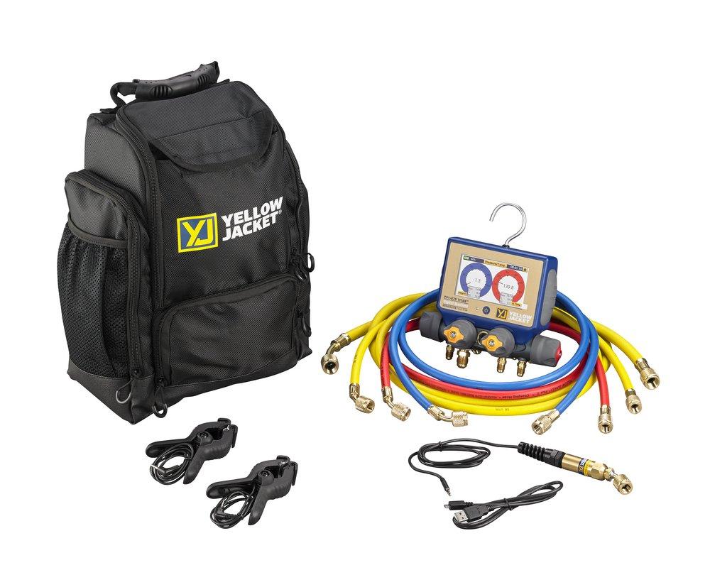 YELLOW JACKET&reg; Blue Brass Valve Manifold 