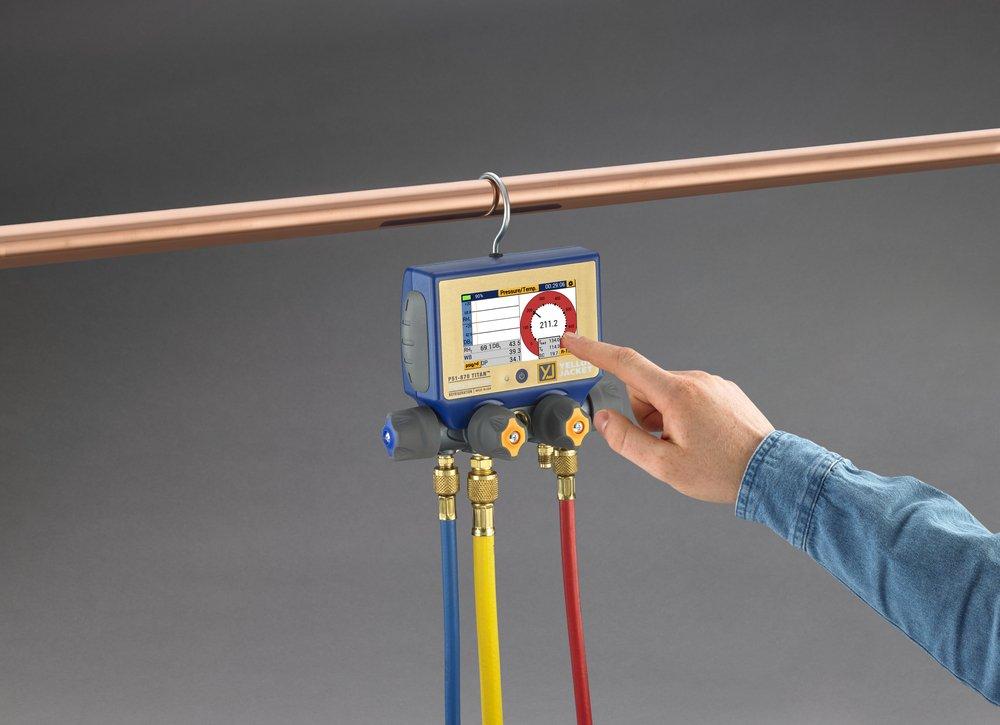 YELLOW JACKET&reg; Blue Brass Valve Manifold 