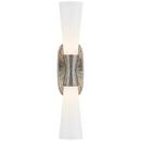 60W 2-Light Wall Sconce Vanity Fixture in Polished Nickel