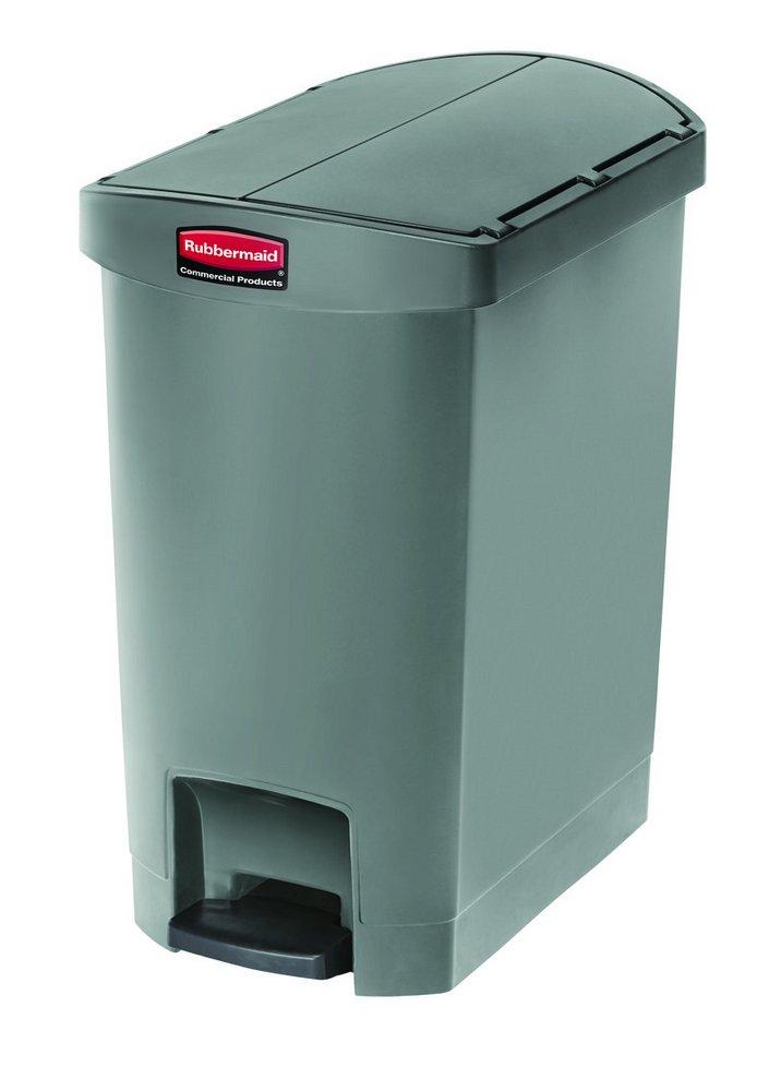 Rubbermaid Grey 8 gal Plastic Step-on Trash Can 