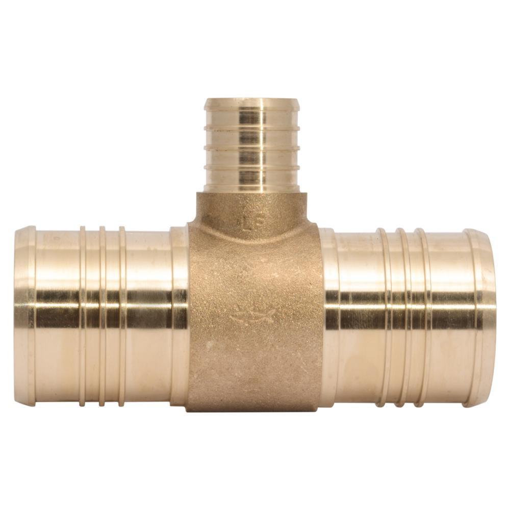 SharkBite&reg; Natural Brass F1807 Brass Reducing Tee 
