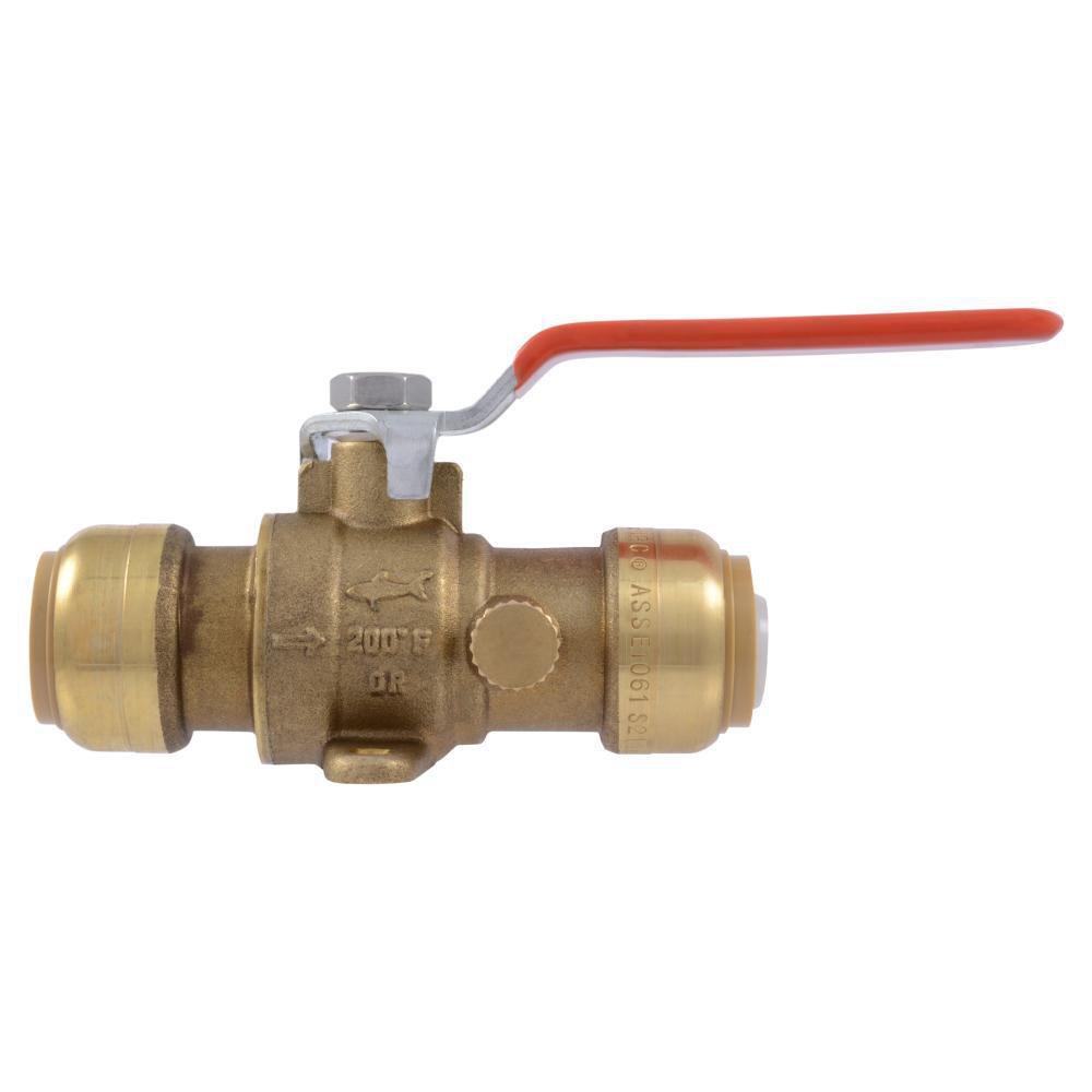 Natural Brass DZR Brass Push 200# Ball Valve 