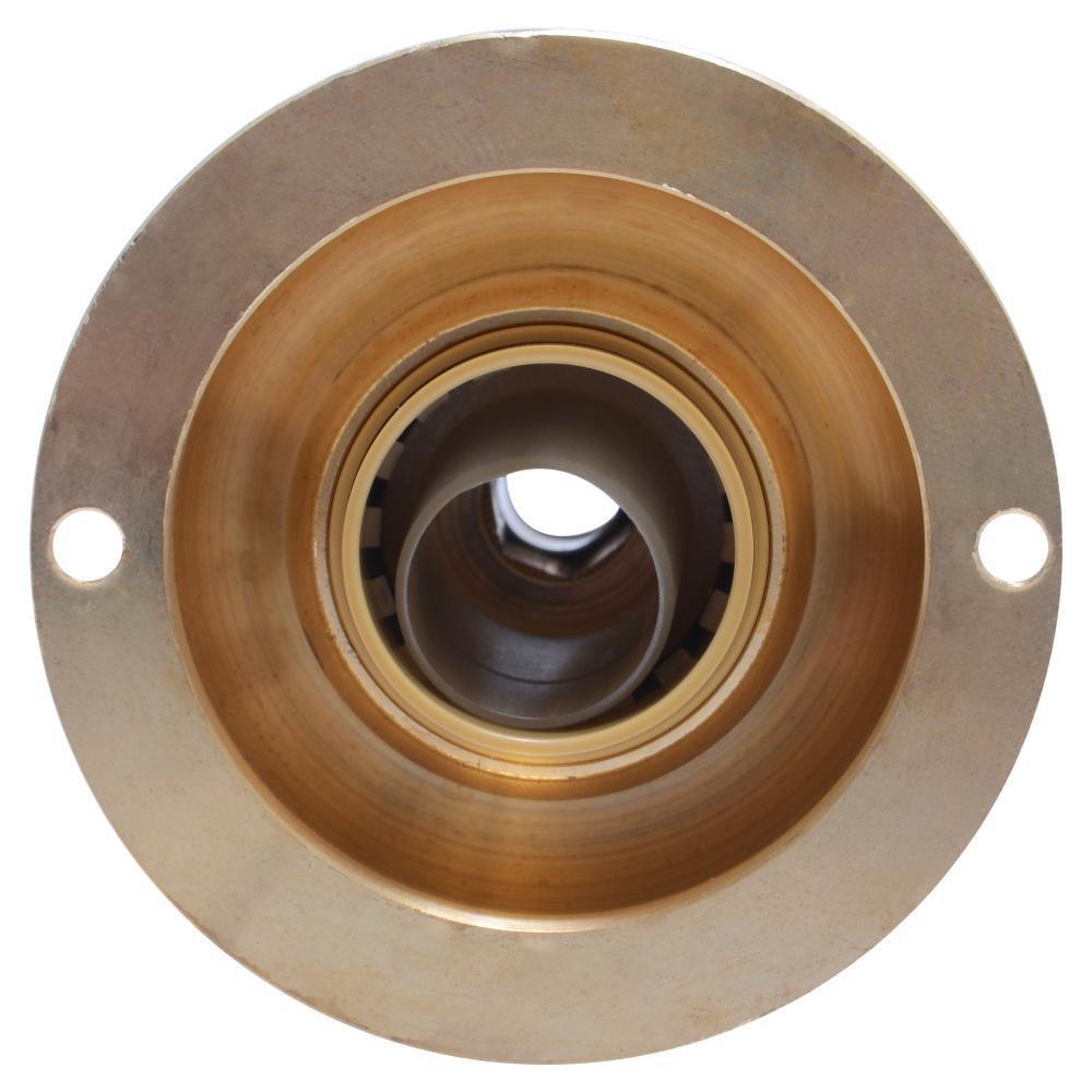 Natural Brass Brass Push-to-Connect x MHT No Kink Hose Bibb 