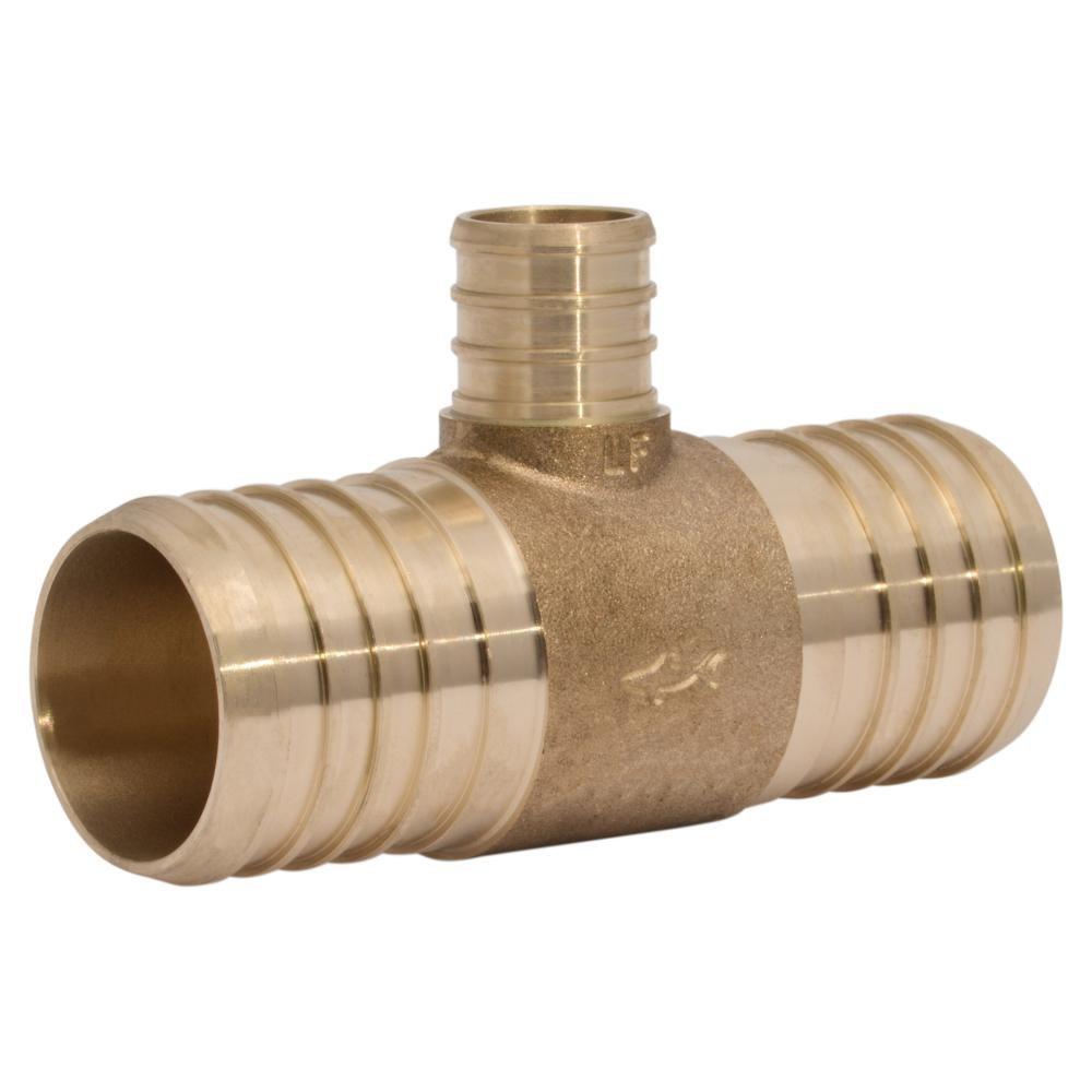SharkBite&reg; Natural Brass Brass PEX Crimp Tee 