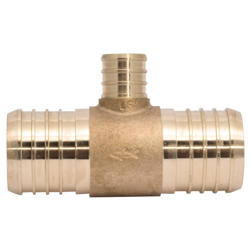 SharkBite&reg; Natural Brass Brass PEX Crimp Tee 