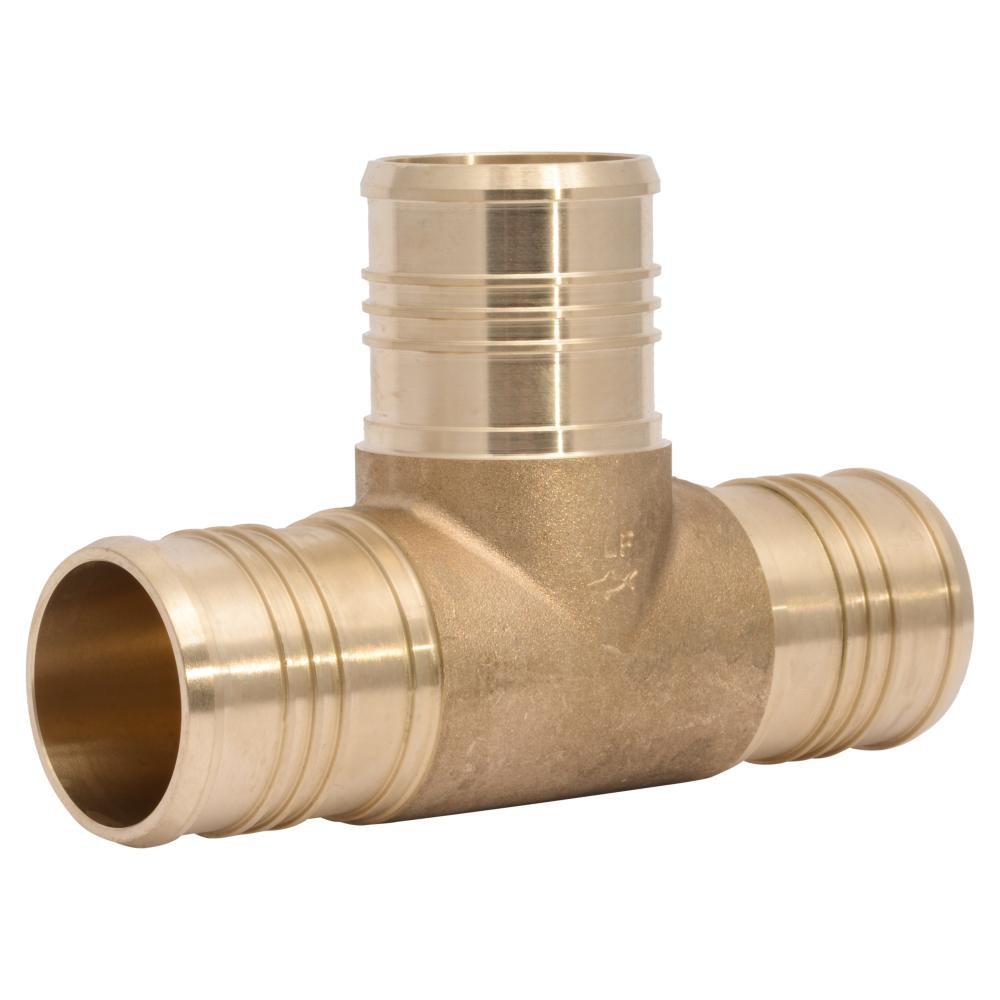 SharkBite&reg; Natural Brass Brass PEX Crimp Tee 