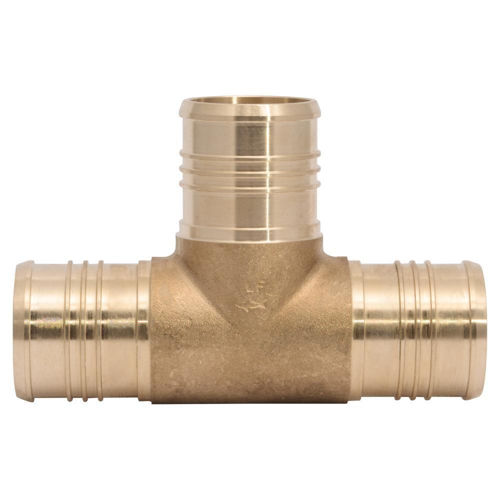 SharkBite&reg; Natural Brass Brass PEX Crimp Tee 