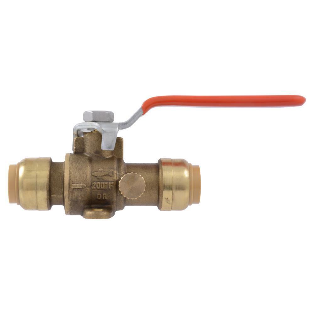 SharkBite® Natural Brass DZR Brass Push 200# Ball Valve 