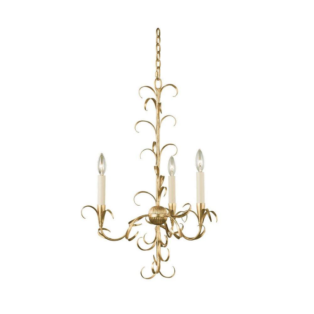 Oxidized Gold Leaf AINSLEY 3LT CHANDELIER 
