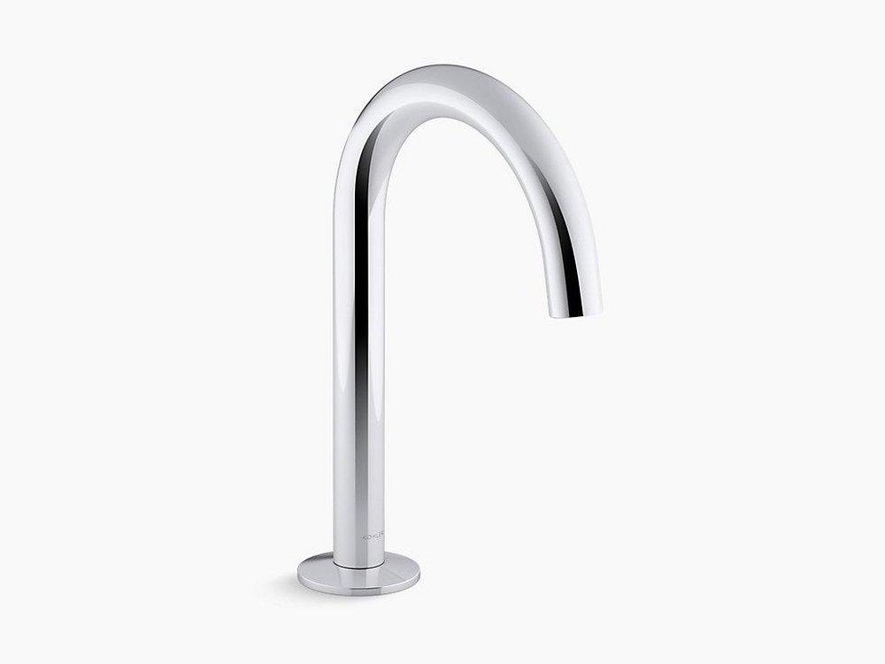 KOHLER Polished Chrome Bathroom Sink Faucet Spout (Handles Sold Separately) 