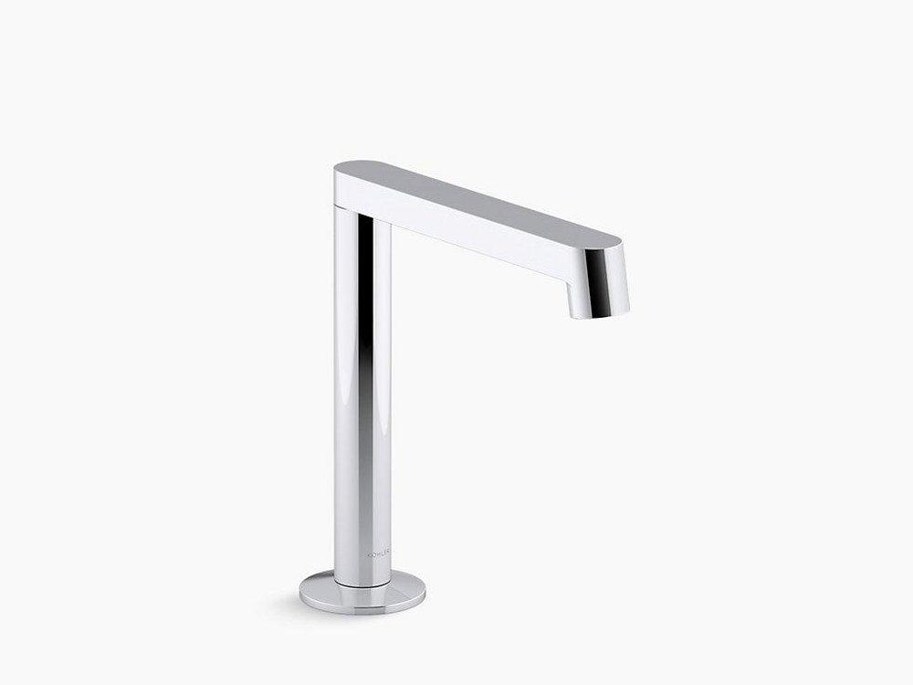 KOHLER Polished Chrome Metal Bathroom Sink Spout with Row Design 